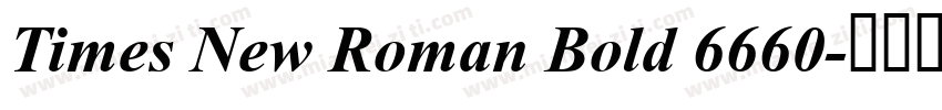 Times New Roman Bold 6660字体转换
